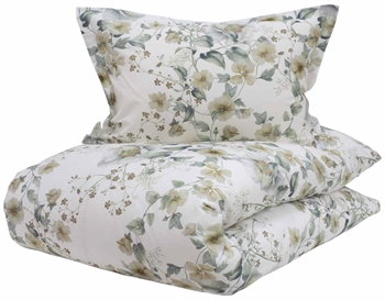 6: Turiform sengetøj - 140x220 cm - Lilly Beige - Blomstret sengetøj - 100% Bomuldssatin sengesæt